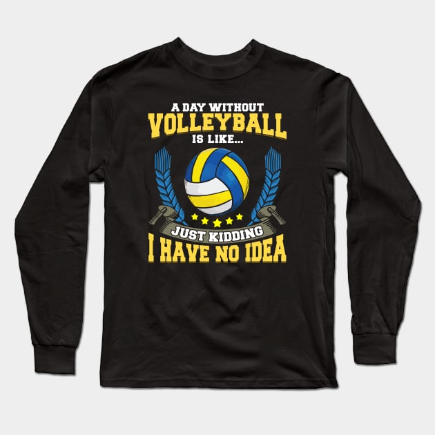 Volleyball Lovers Funny Long Sleeve T-Shirt by PixelArt